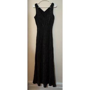 Double RL RRL Ralph Lauren Bias-Cut silk blend Jacquard Dress sz 2 color Black